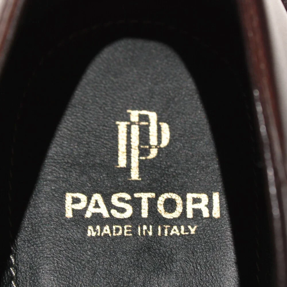 Pastori NWB Single Monk Strap Dress Shoes Size 9.5 US in Whiskey Brown Leather